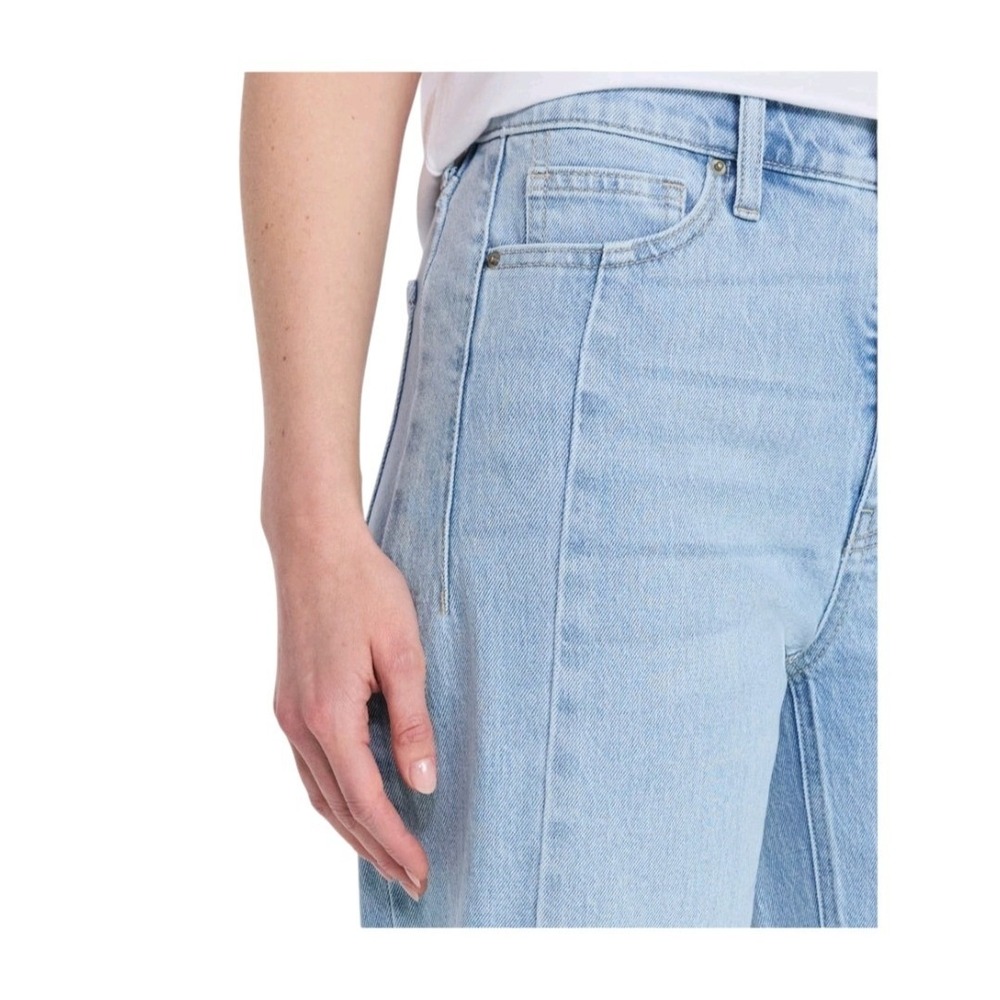 High Rise Barrel Leg Jeans 28" Inseam Light Wash Womens Size 14 New NWT - Picture 3 of 11